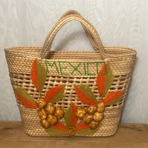 Straw Basket tote bag